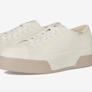 Keds Off White Leather Platform Sneakers - Size 9